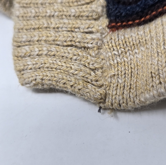 EDDIE BAUER LONG LINE BUTTON FRONT CARDIGAN COTTON SWEATER TAN STRIPE WOMEN S - Picture 11 of 15